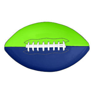 solid colour dark blue and neon green american football