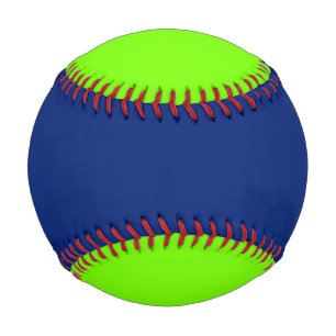solid colour dark blue and  neon green baseball