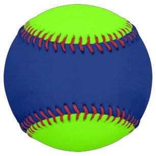 solid colour dark blue and neon green softball