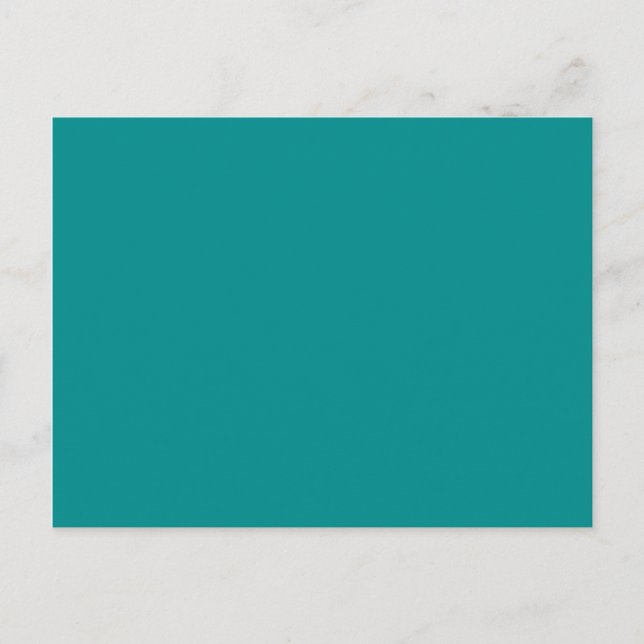 Solid Colour Dark Cyan Blank Postcard (Front)
