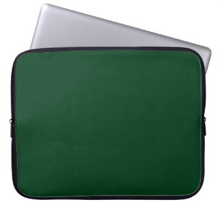 Solid colour dark green laptop sleeve