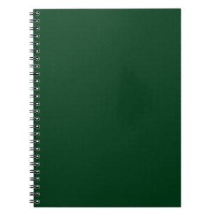 Solid colour dark green notebook