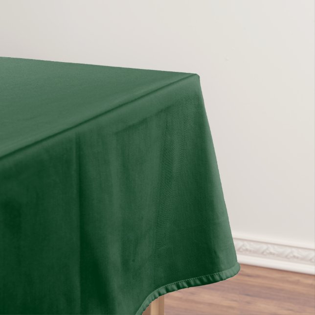 Solid colour dark green tablecloth (In Situ)