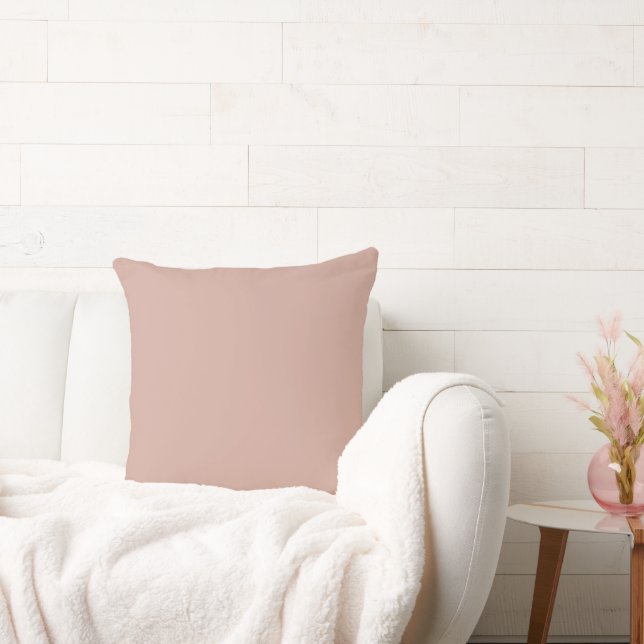 Solid Colour Dark Pastel Pink Decor Accent Cushion (Couch)