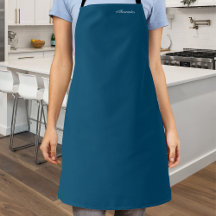 Solid Colour Dark Teal Blue template White Script