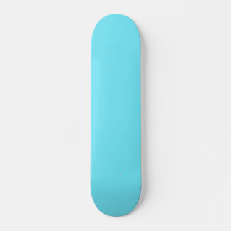 Solid colour electric light aqua blue skateboard
