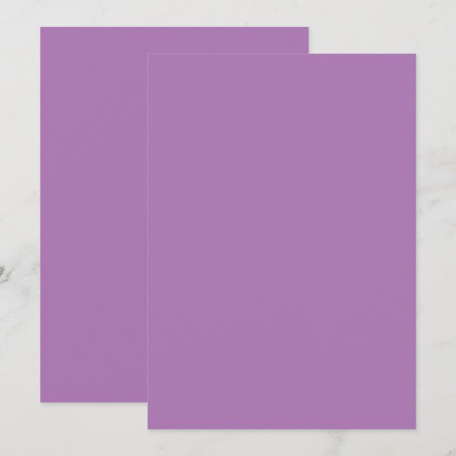 Solid Colour Flat Invitations Announcements Card (Front/Back)