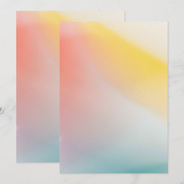 Solid Colour Flat Invitations Announcements Card (Front/Back)