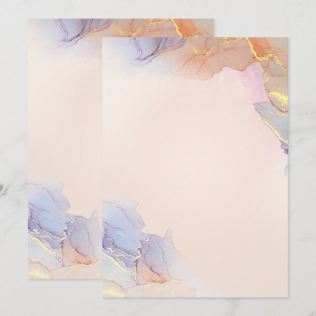 Solid Colour Flat Invitations Announcements Card (Front/Back)