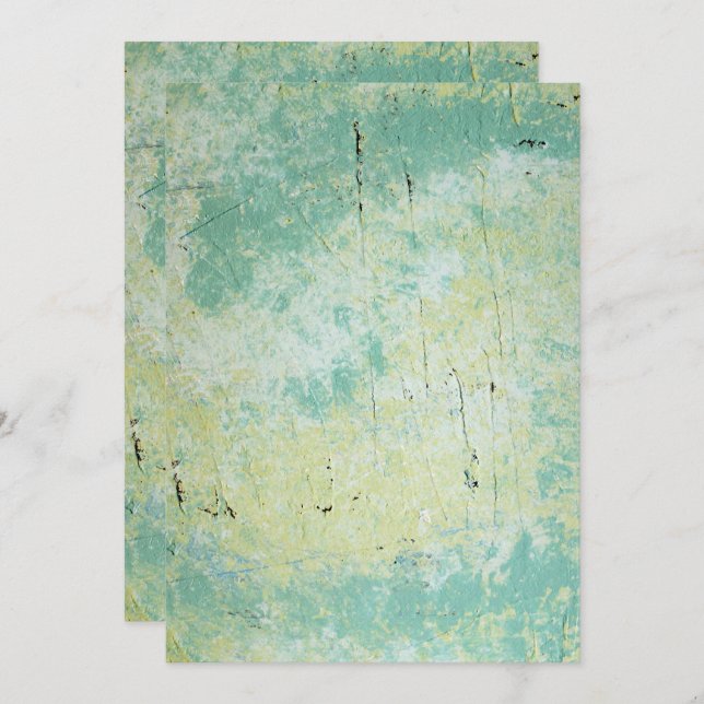 Solid Colour Flat Invitations Announcements Card (Front/Back)