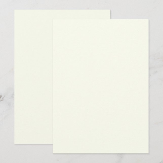Solid Colour Flat Invitations Announcements Card (Front/Back)