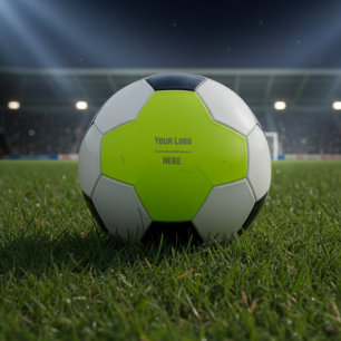 solid colour fluorescent yellow - your logo football