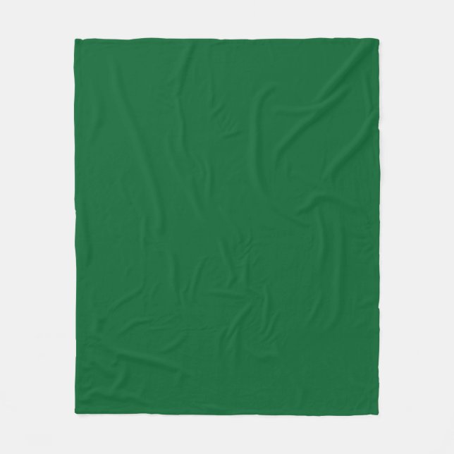Solid Colour: Forest Green Fleece Blanket (Front)