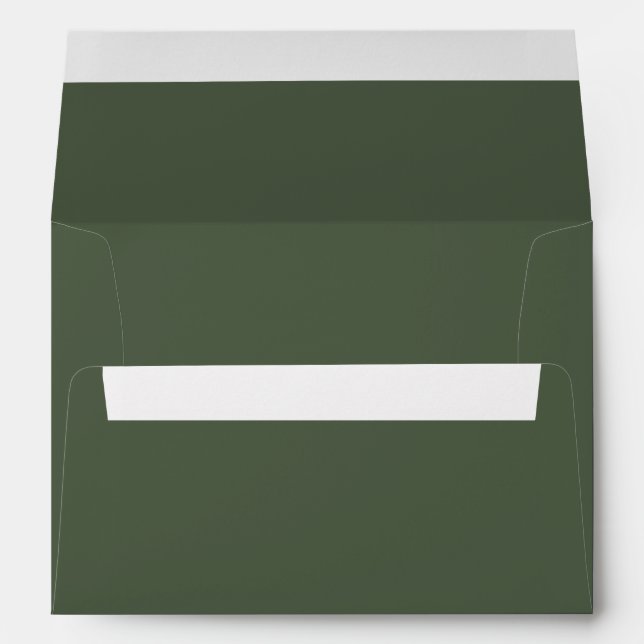Solid colour Forest Moss dark green Envelope (Back (Bottom))