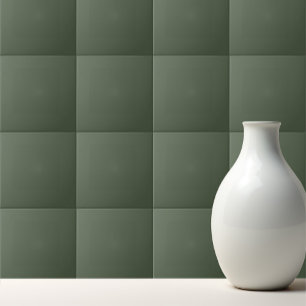 Solid colour Forest Moss dark green Tile