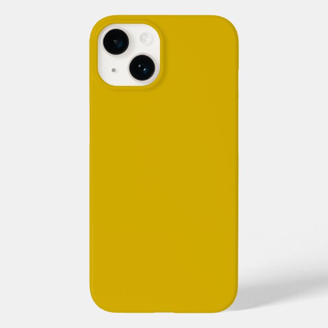 Solid colour goldenrod plain mustard yellow Case-Mate iPhone case (Back)