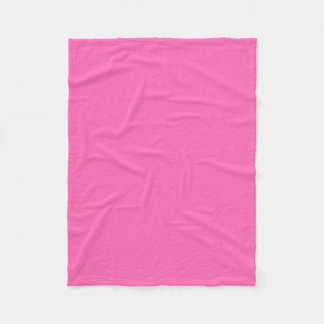 Solid Colour: Hot Pink #2 Fleece Blanket (Front)