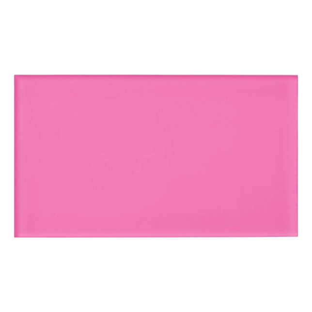 Solid Colour: Hot Pink #2 Name Tag (Front)