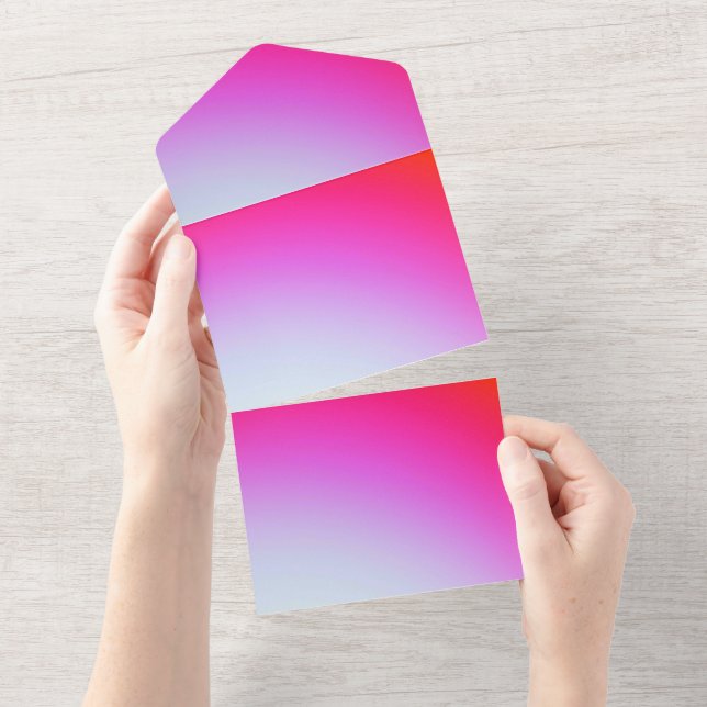 Solid Colour Invitations Announcements Card (Tearaway)