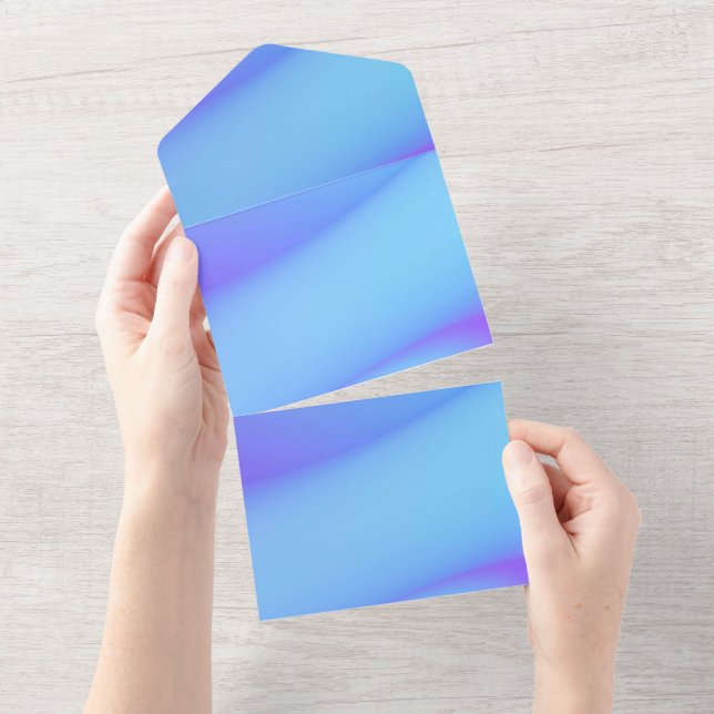 Solid Colour Invitations Announcements Card (Tearaway)
