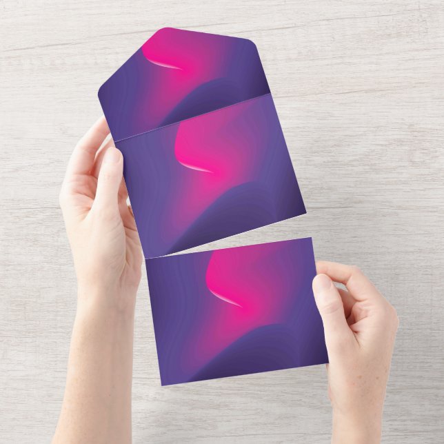 Solid Colour Invitations Announcements Card (Tearaway)