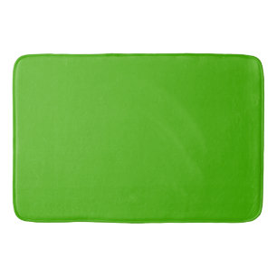 Solid colour kelly green bath mat