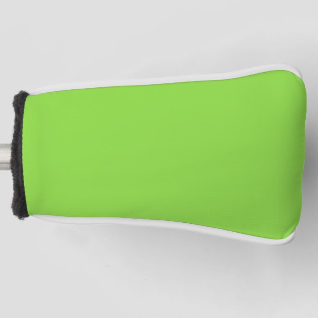 Solid colour kiwi green golf head cover (Front)