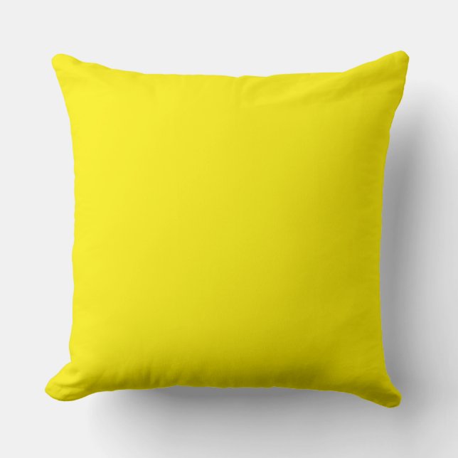 Solid colour Lemon yellow modern cute  citrus Cushion (Front)