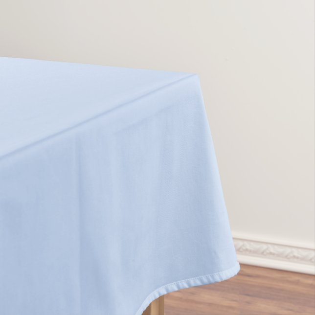 Solid colour light baby blue tablecloth (In Situ)
