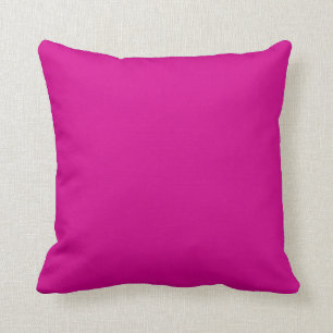 Solid colour light berry pink fuchsia cushion