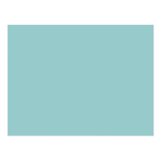 Solid Colour Light Blue 99CCCC Background Postcard