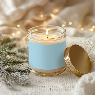 Solid Colour Light Blue Rectangular Sticker