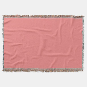 Solid Colour: Light Coral Throw Blanket