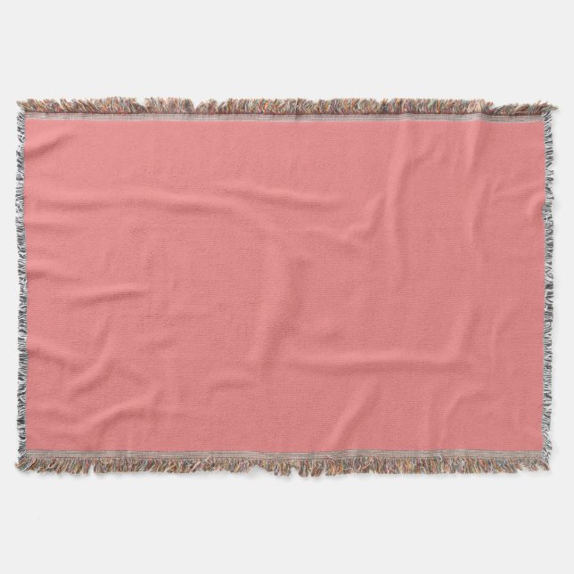 Solid Colour: Light Coral Throw Blanket (Front)