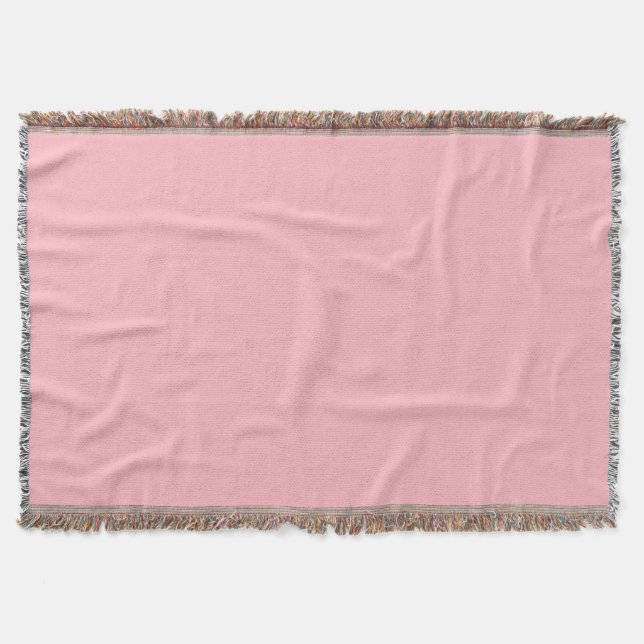 Solid Colour Light Pink Throw Blanket (Front)