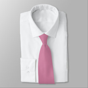 Solid colour light puce pink tie