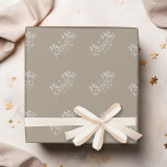 Solid Colour Linen Beige - Mr & Mrs Wedding Favour Wrapping Paper<br><div class="desc">A beautiful colour with chic fonts make a statement piece for a reception favour. This would be perfect for receptions and anniversary parties. Items are easier to customise when you replace all text and photos first. If your art still needs to be adjusted, click on the Customise This button. This...</div>