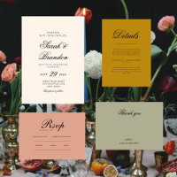Solid Colour Minimalist Script Wedding Thank You