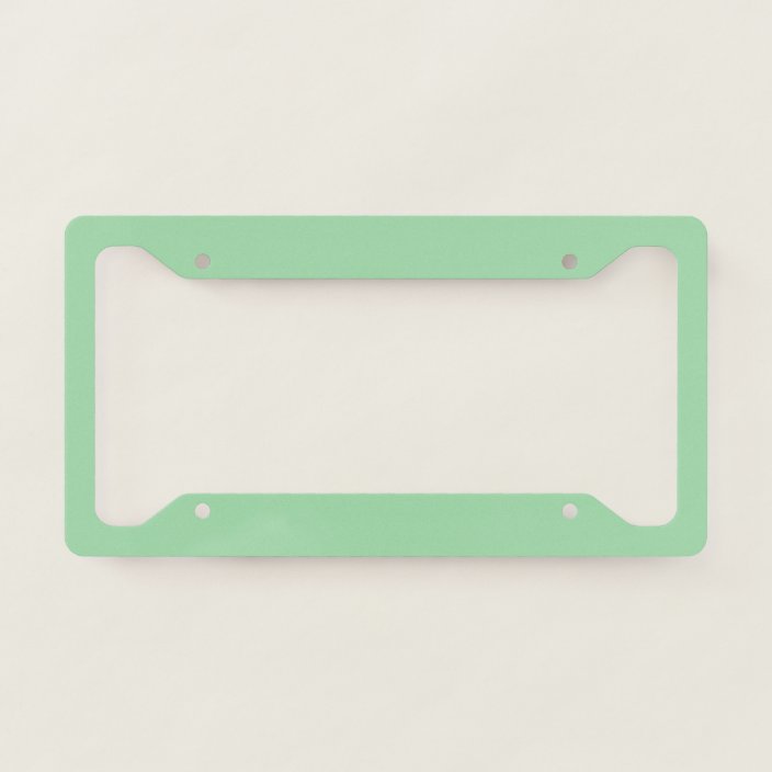 Solid Colour Mint Green Licence Plate Frame Zazzle.co.uk
