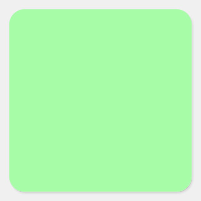 Solid Colour: Mint Green Square Sticker (Front)