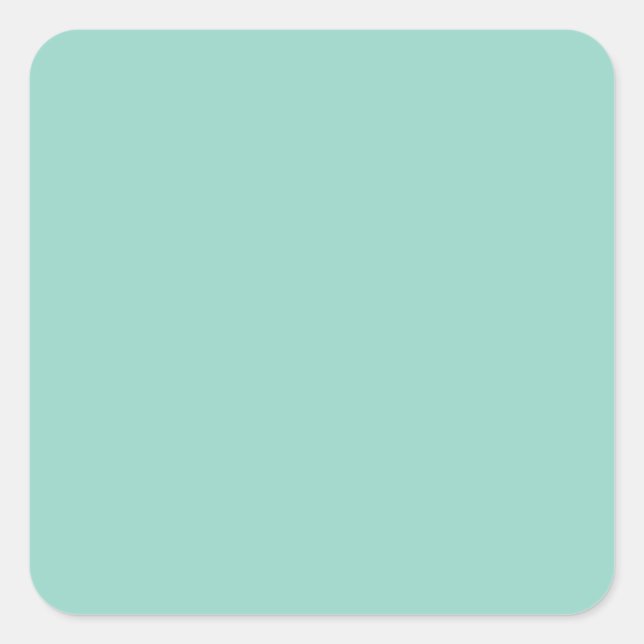 Solid Colour Mint Square Sticker (Front)