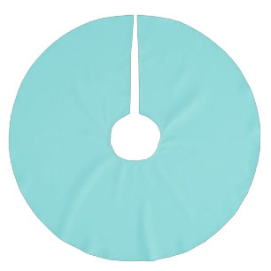 Solid colour misty teal turquoise brushed polyester tree skirt