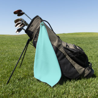 Solid colour misty teal turquoise golf towel