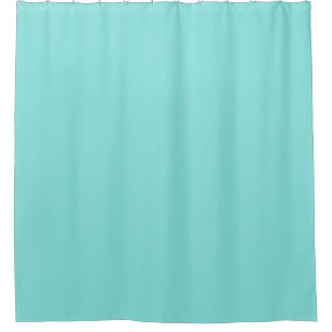 Solid colour misty teal turquoise shower curtain