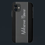 Solid Colour Modern Basic Black Monogrammed iPhone 11 Case<br><div class="desc">Custom Template Customised designs. Personalise with your own name,  a great gift for anyone including yourself.</div>