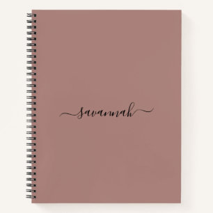 Solid Colour Monogram Sketchbook Notebook