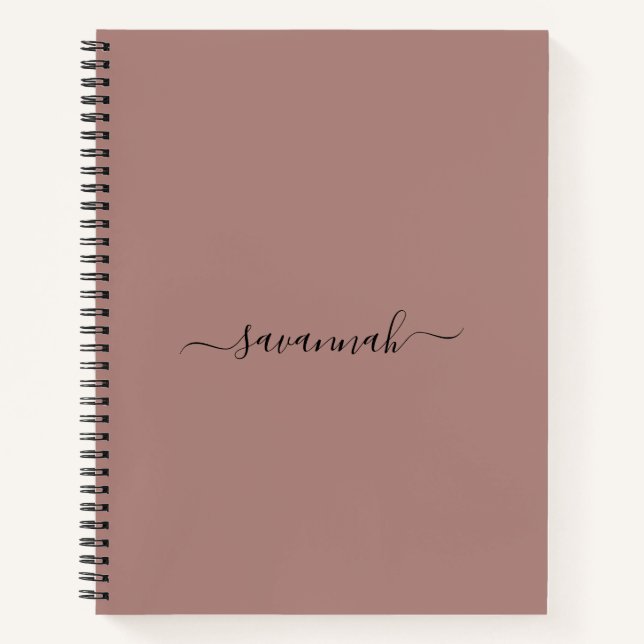 Solid Colour  Monogram Sketchbook  Notebook (Front)