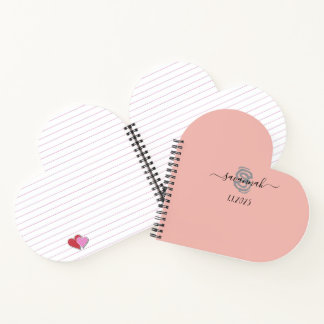 Solid Colour Monogram Sketchbook Notebook