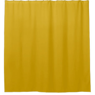 Solid colour mustard yellow shower curtain