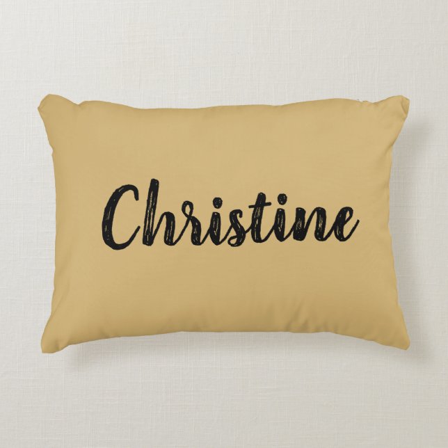 Solid Colour Name Template Decorative Cushion (Front)